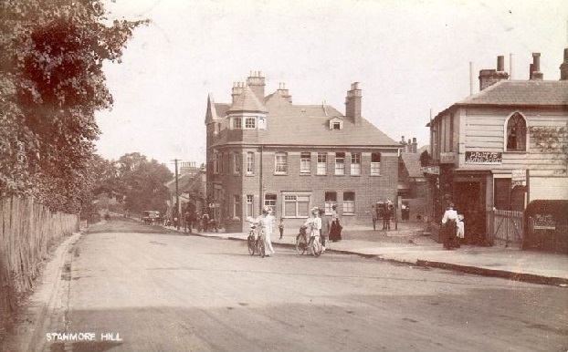 A view down Stanmore Hill c1906