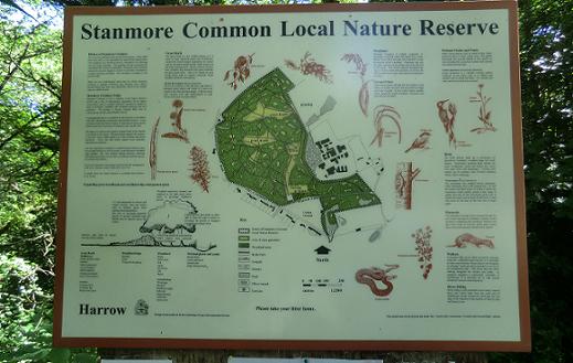 Stanmore Common Sign at Warren Lane car park