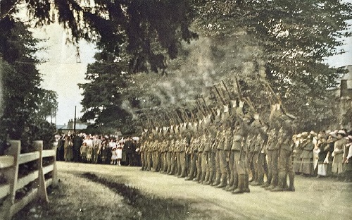 A thirty gun salute at the unveiling of the new war memorial